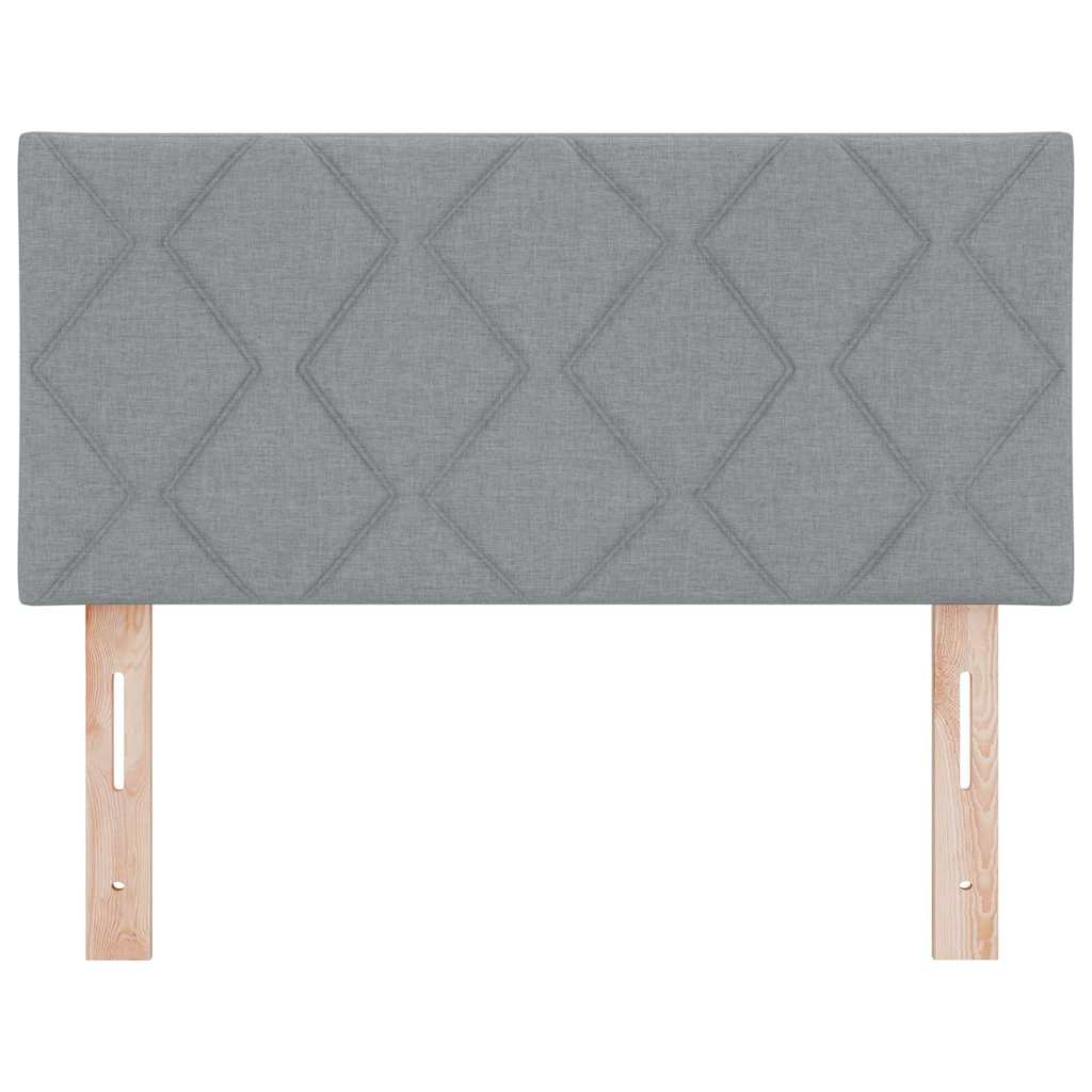 LED Kopfteil Hellgrau Stoff