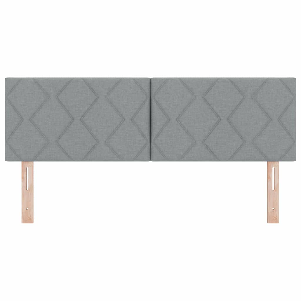 LED Kopfteil Hellgrau 144 cm Stoff