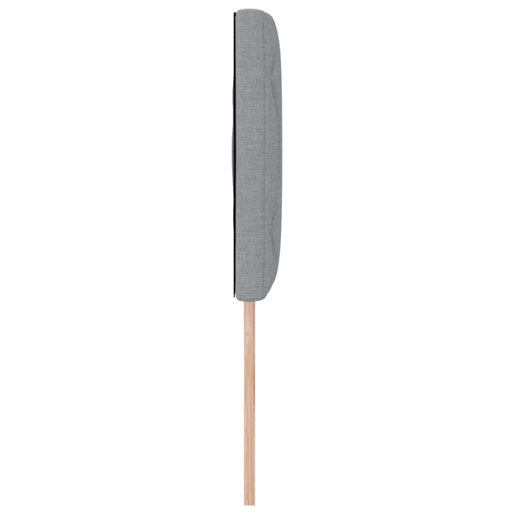 LED Kopfteil Hellgrau Stoff