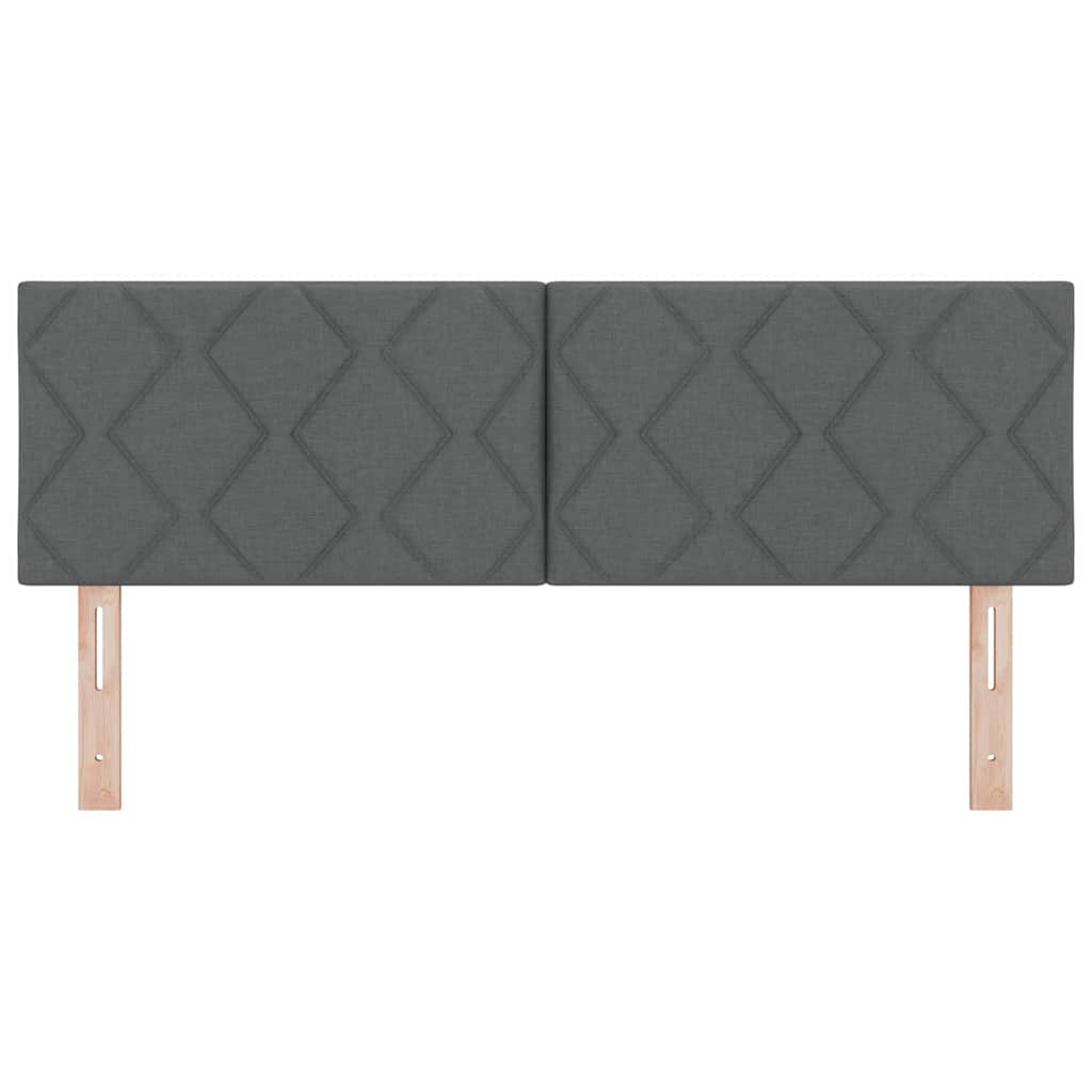 LED Kopfteil Grau Stoff