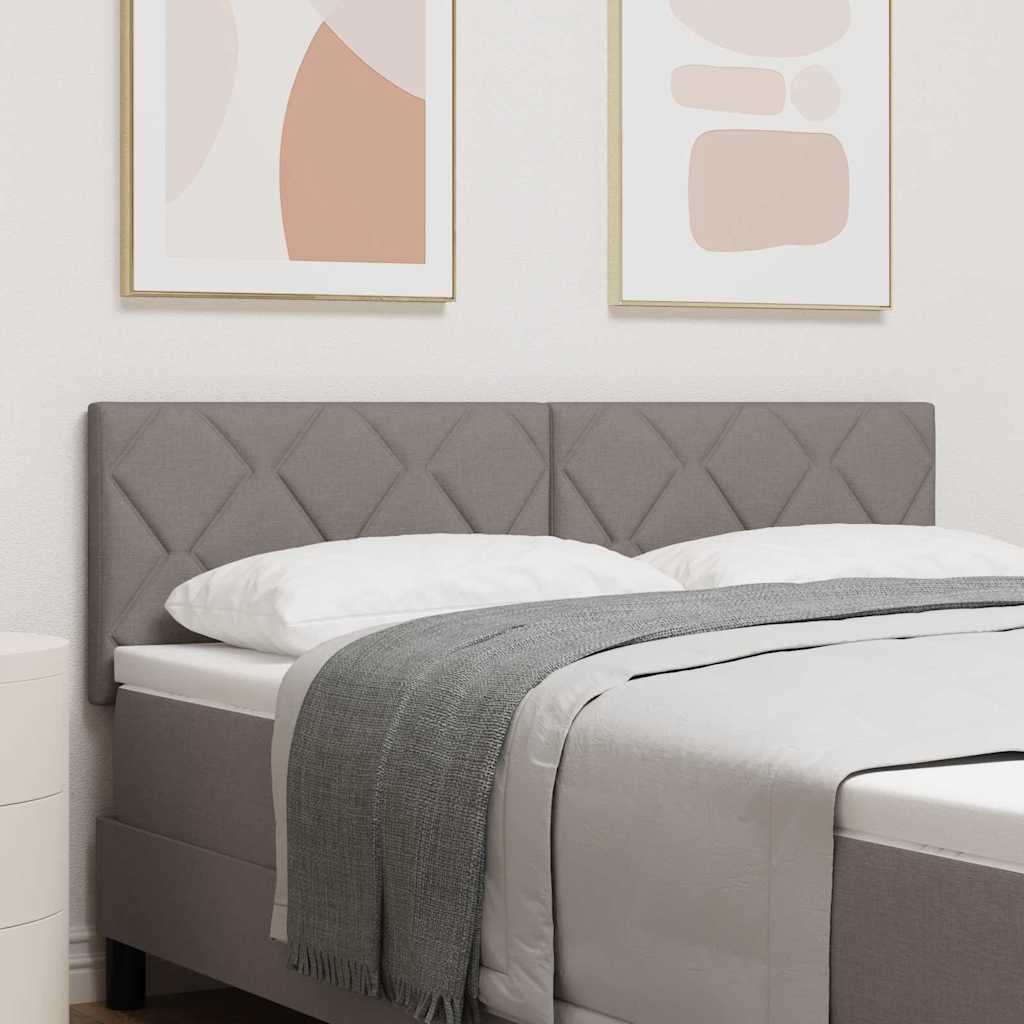 LED Kopfteil Taupe Stoff