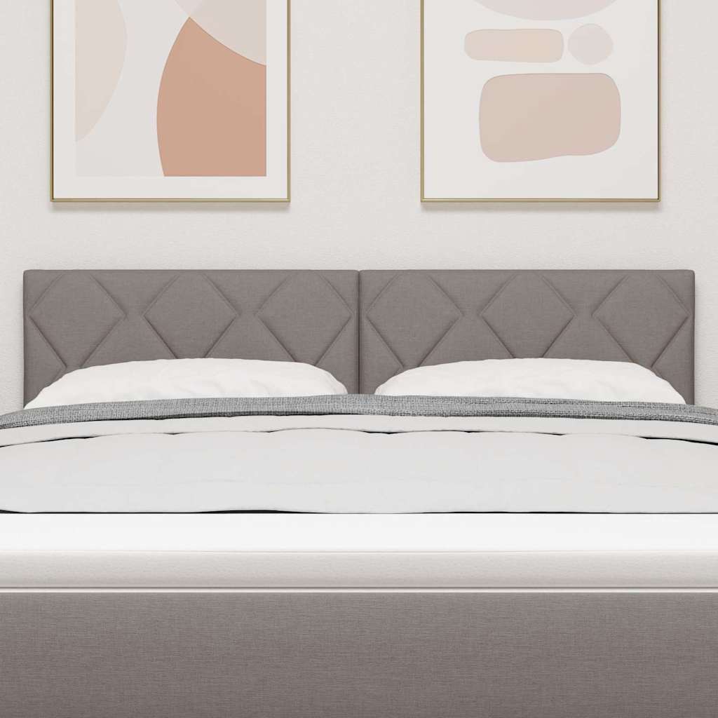 LED Kopfteil Taupe Stoff