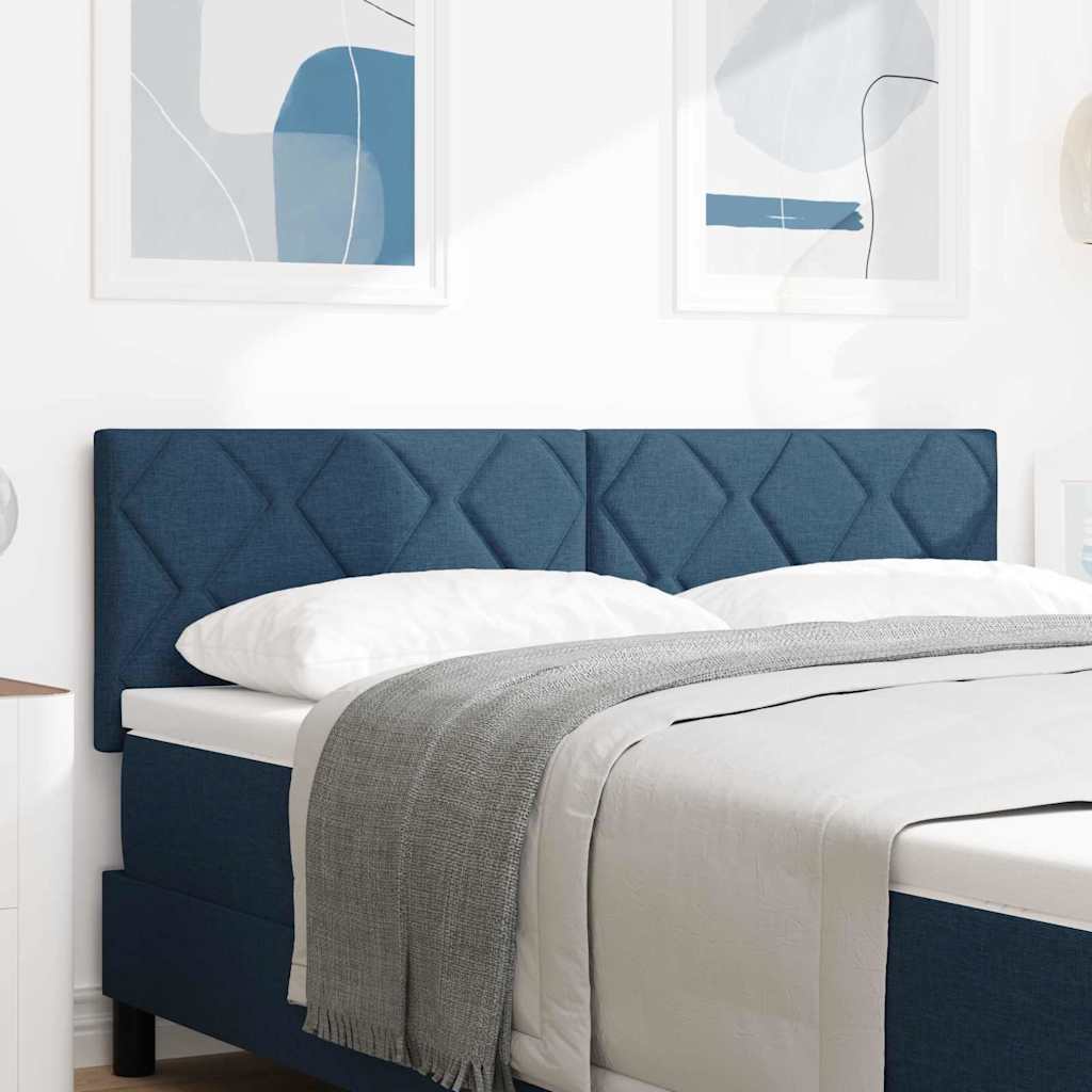 LED Kopfteil Blau 160 cm Stoff