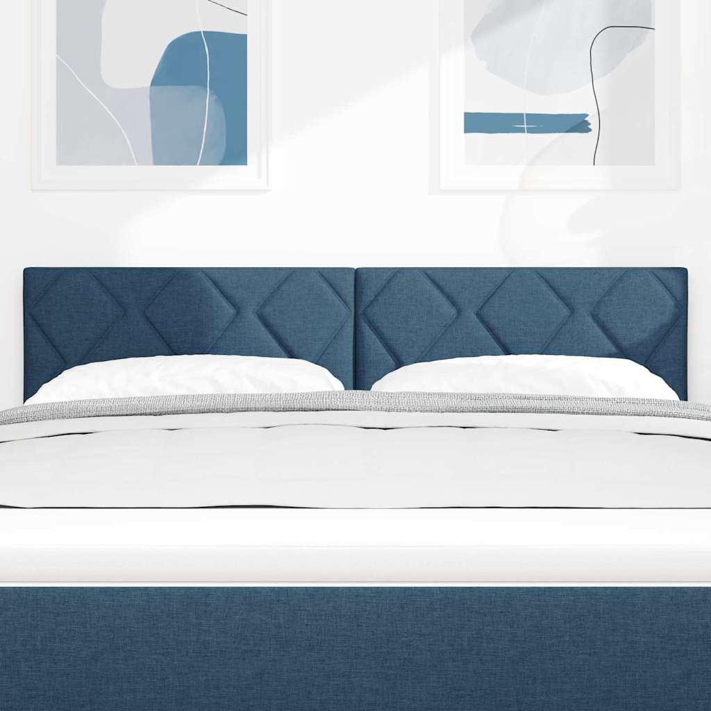 LED Kopfteil Blau 160 cm Stoff