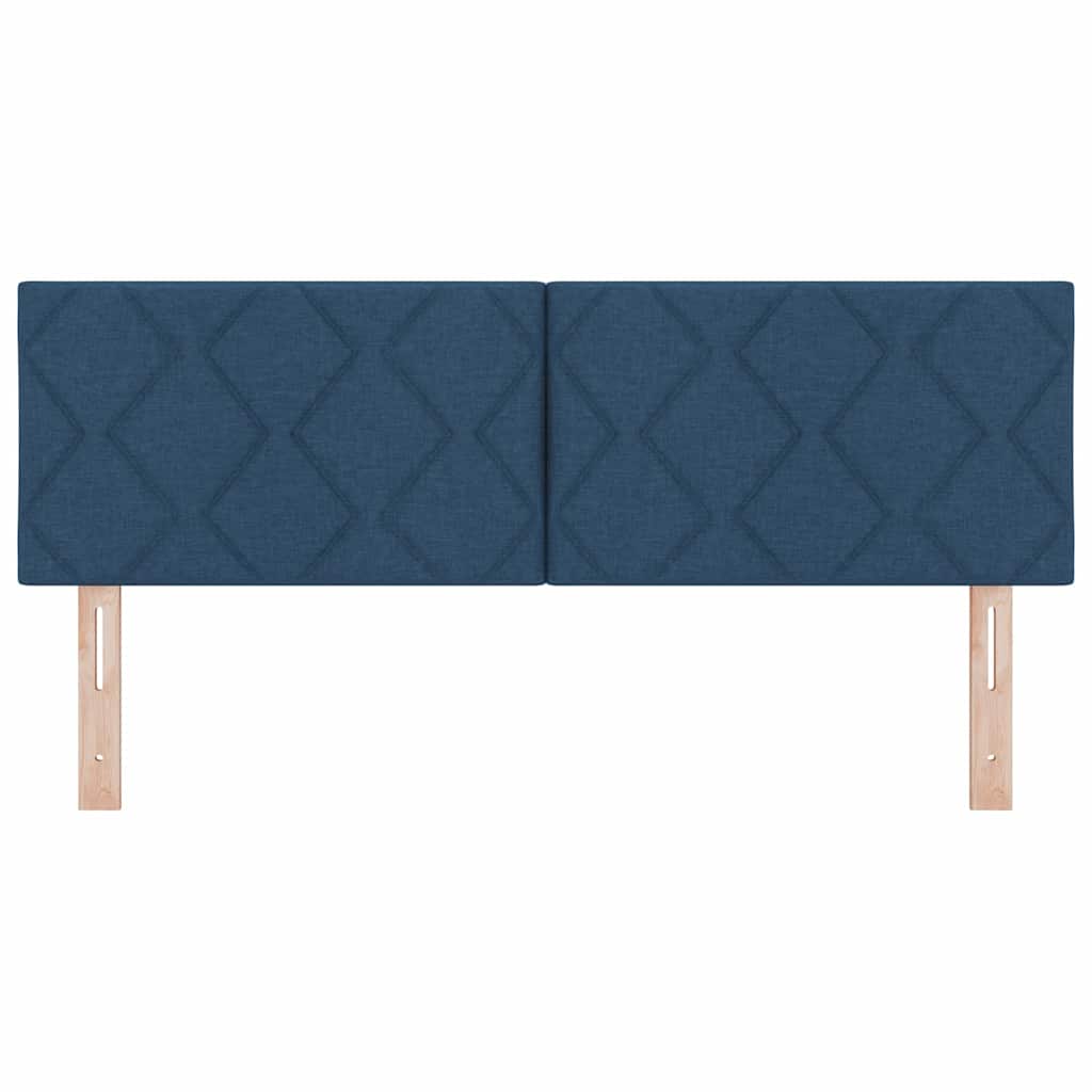 LED Kopfteil Blau 160 cm Stoff