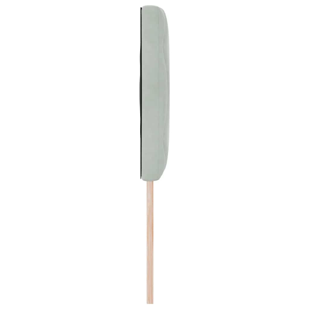 LED Kopfteil Hellgrau 160 cm Samt