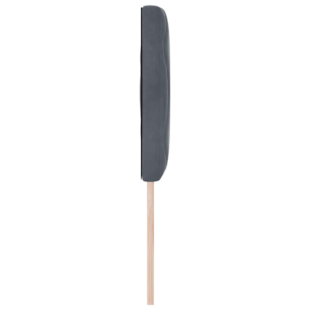 LED Kopfteil Dunkelgrau 160 cm Samt