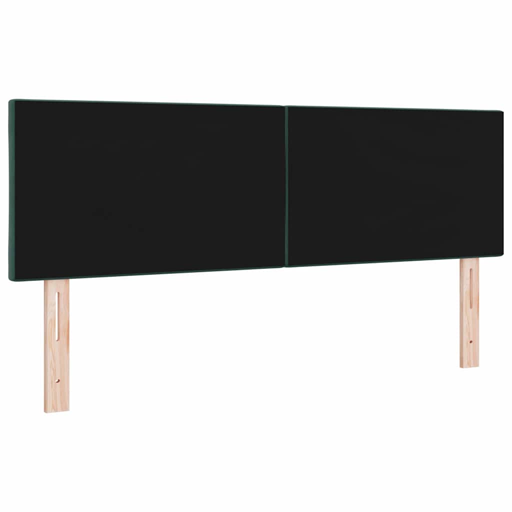 LED Kopfteil Dunkelgrün 160 cm Samt