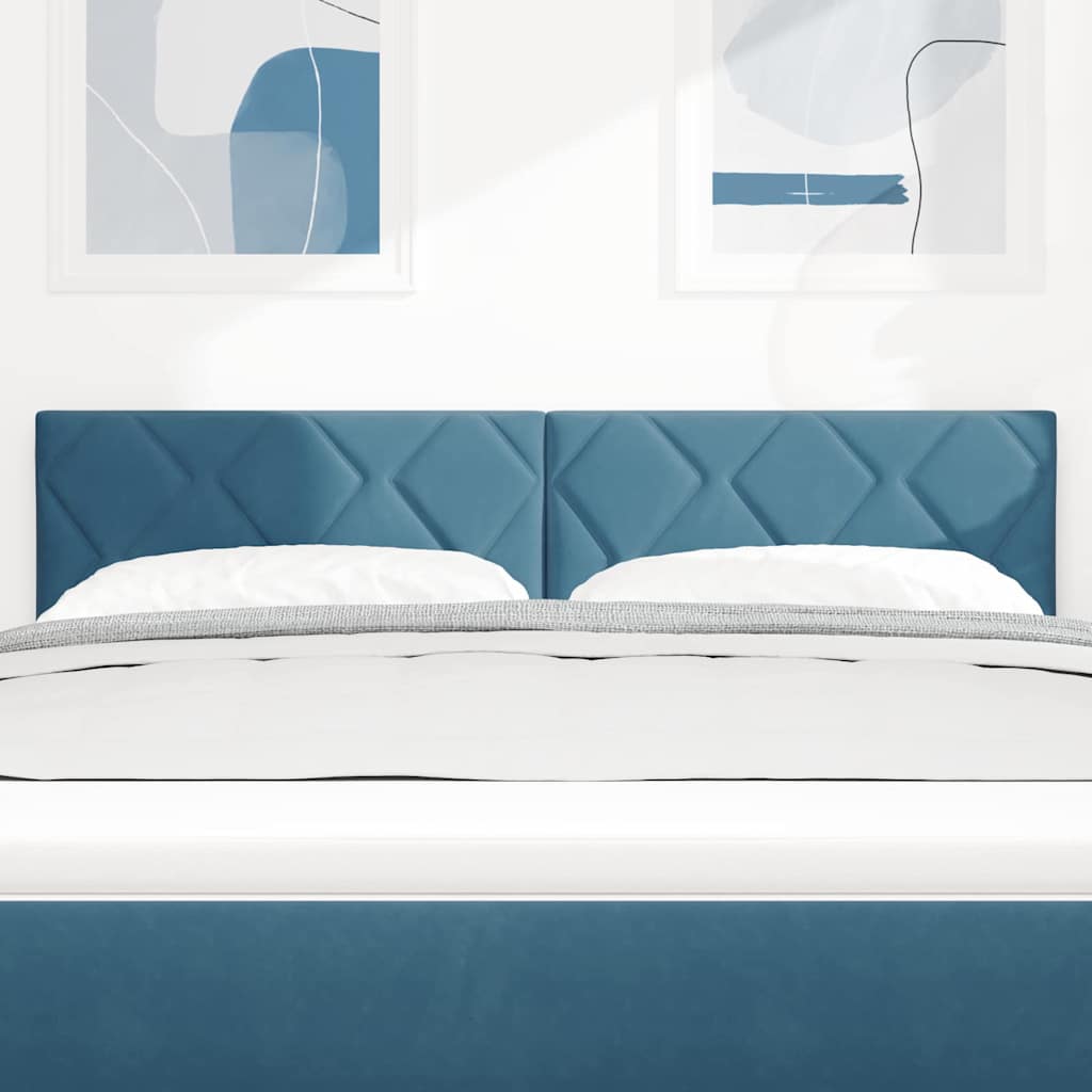 LED Kopfteil Dunkelblau 160 cm Samt