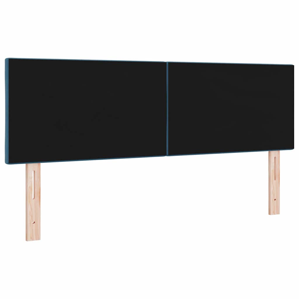 LED Kopfteil Dunkelblau 160 cm Samt