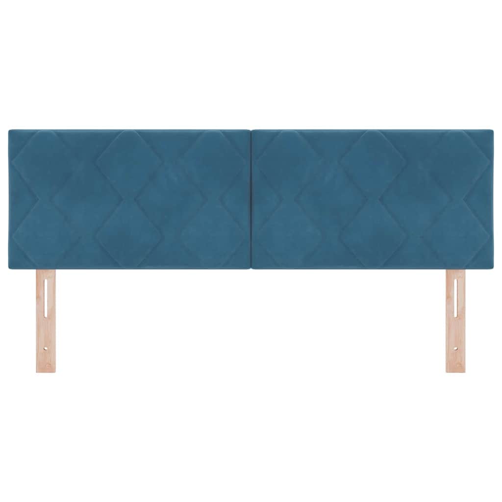 LED Kopfteil Dunkelblau 160 cm Samt