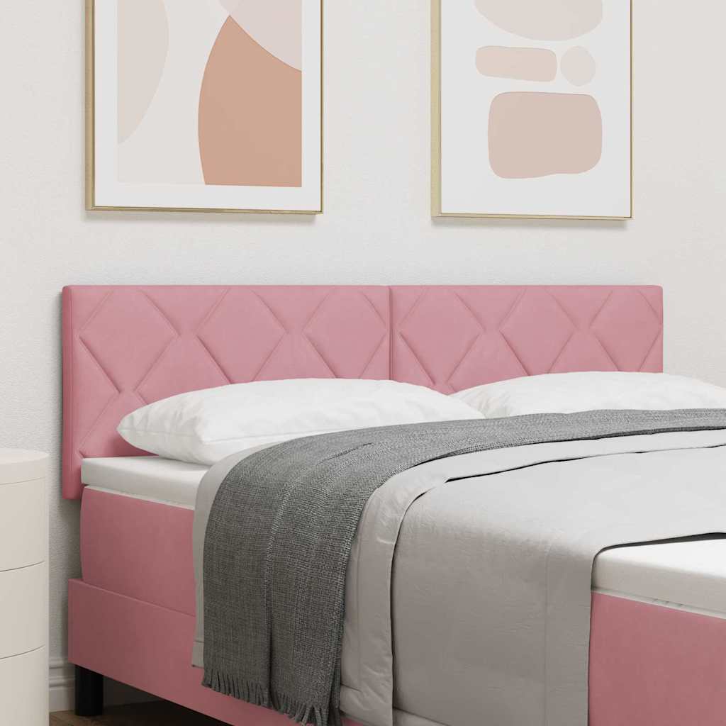 LED Kopfteil Rosa 160 cm Samt