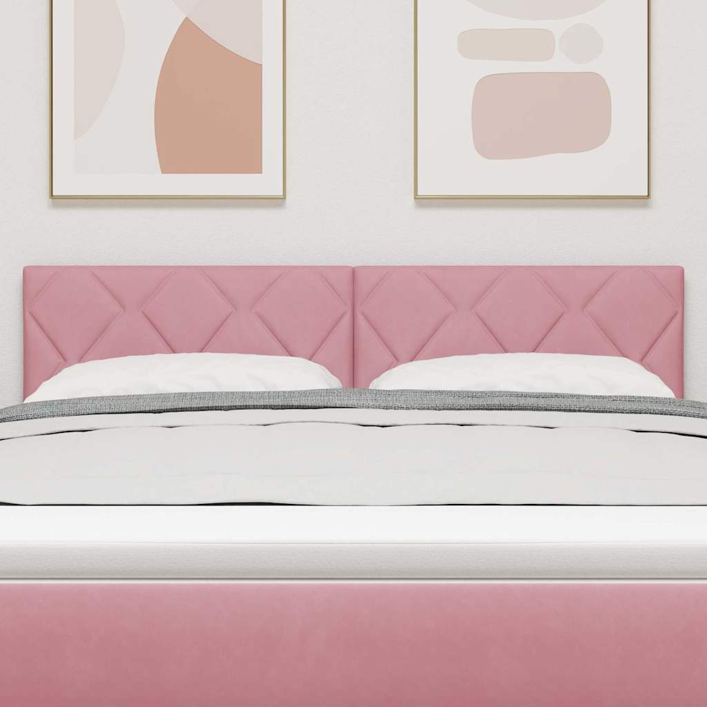 LED Kopfteil Rosa 160 cm Samt