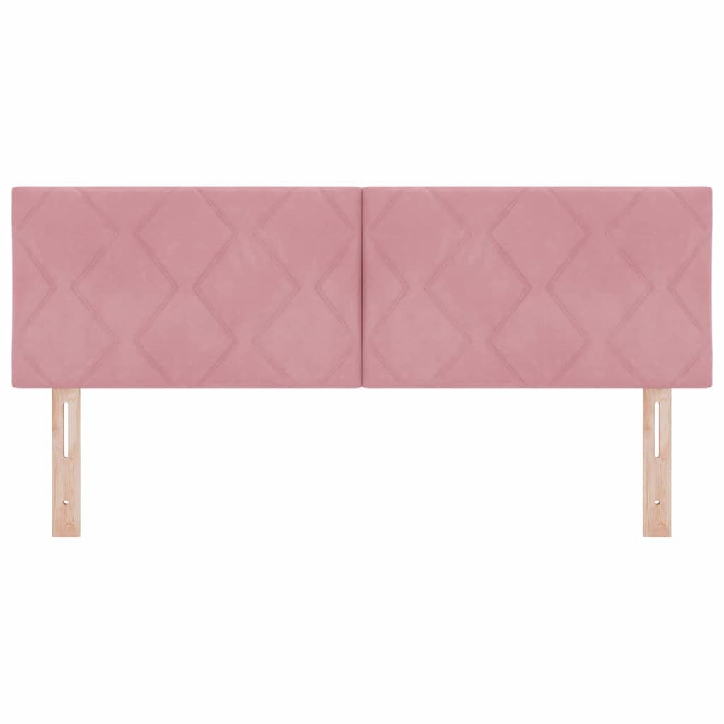 LED Kopfteil Rosa 160 cm Samt