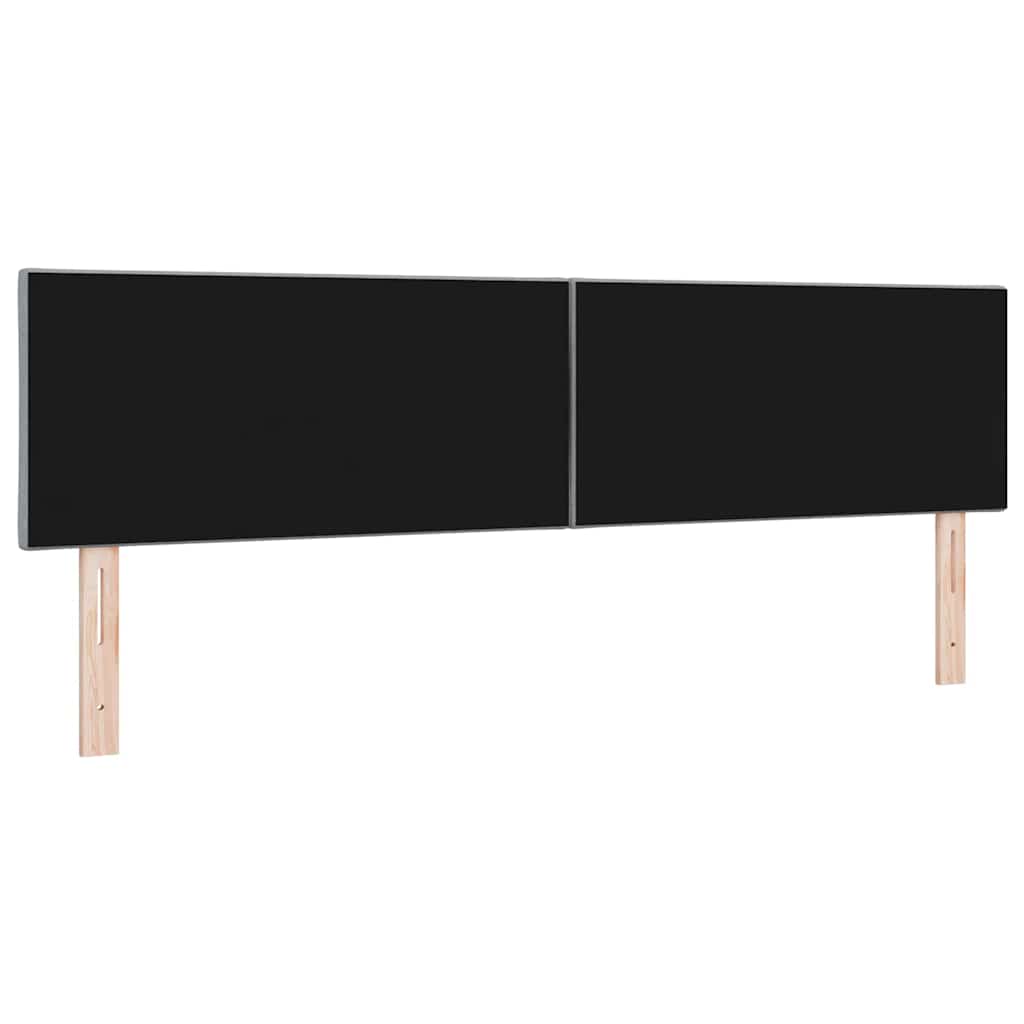 LED Kopfteil Hellgrau 180 cm Stoff