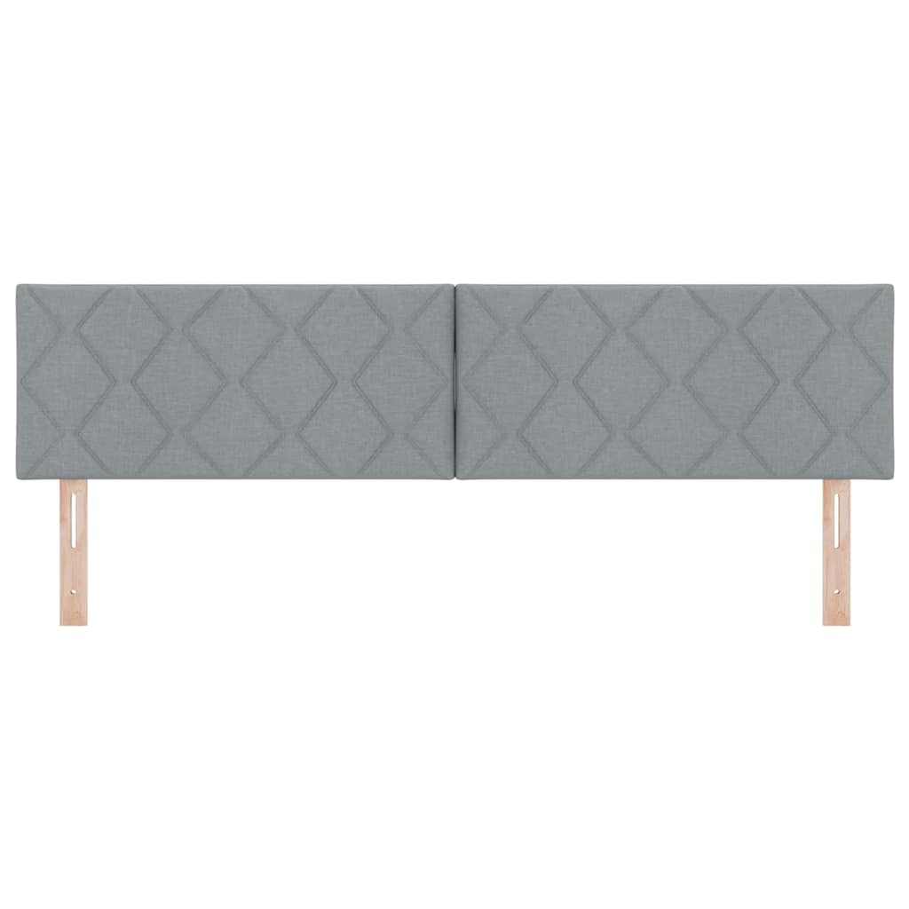 LED Kopfteil Hellgrau 180 cm Stoff