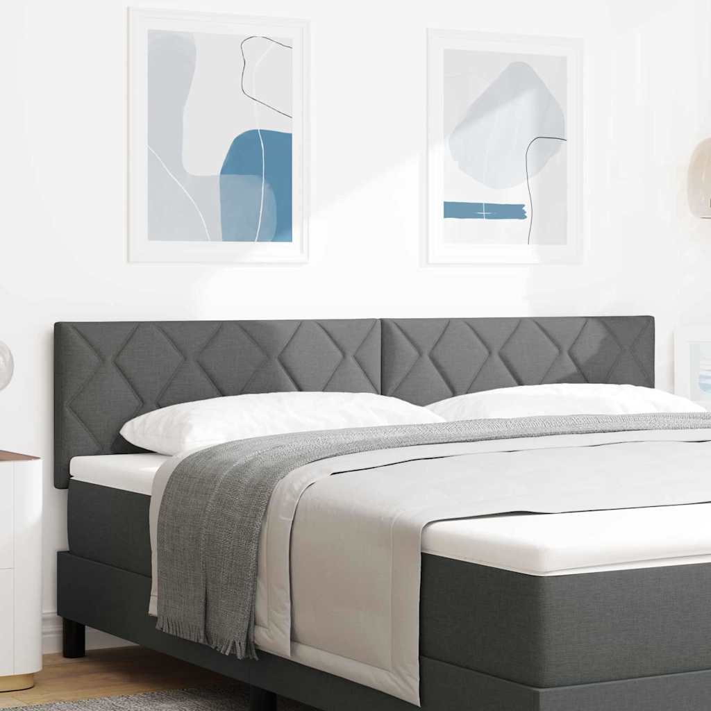 LED Kopfteil Grau 180 cm Stoff