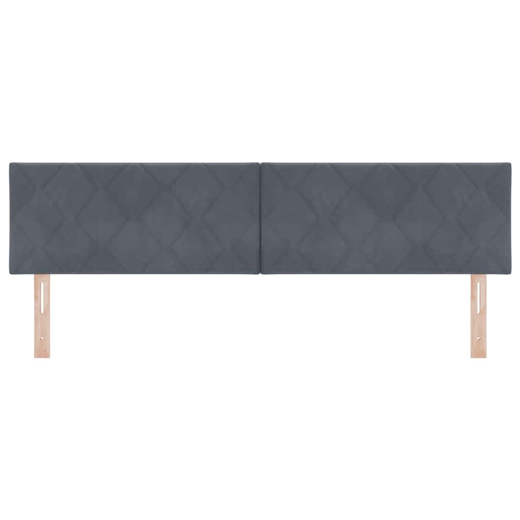 LED Kopfteil Dunkelgrau 180 cm Samt
