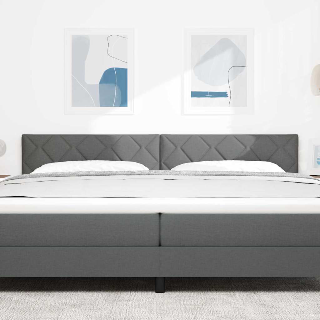 LED Kopfteil Grau 200 cm Stoff