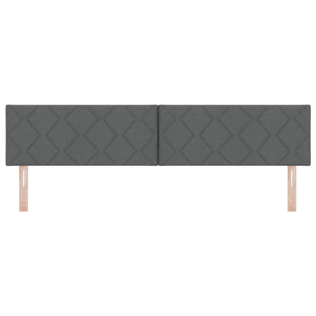 LED Kopfteil Grau 200 cm Stoff