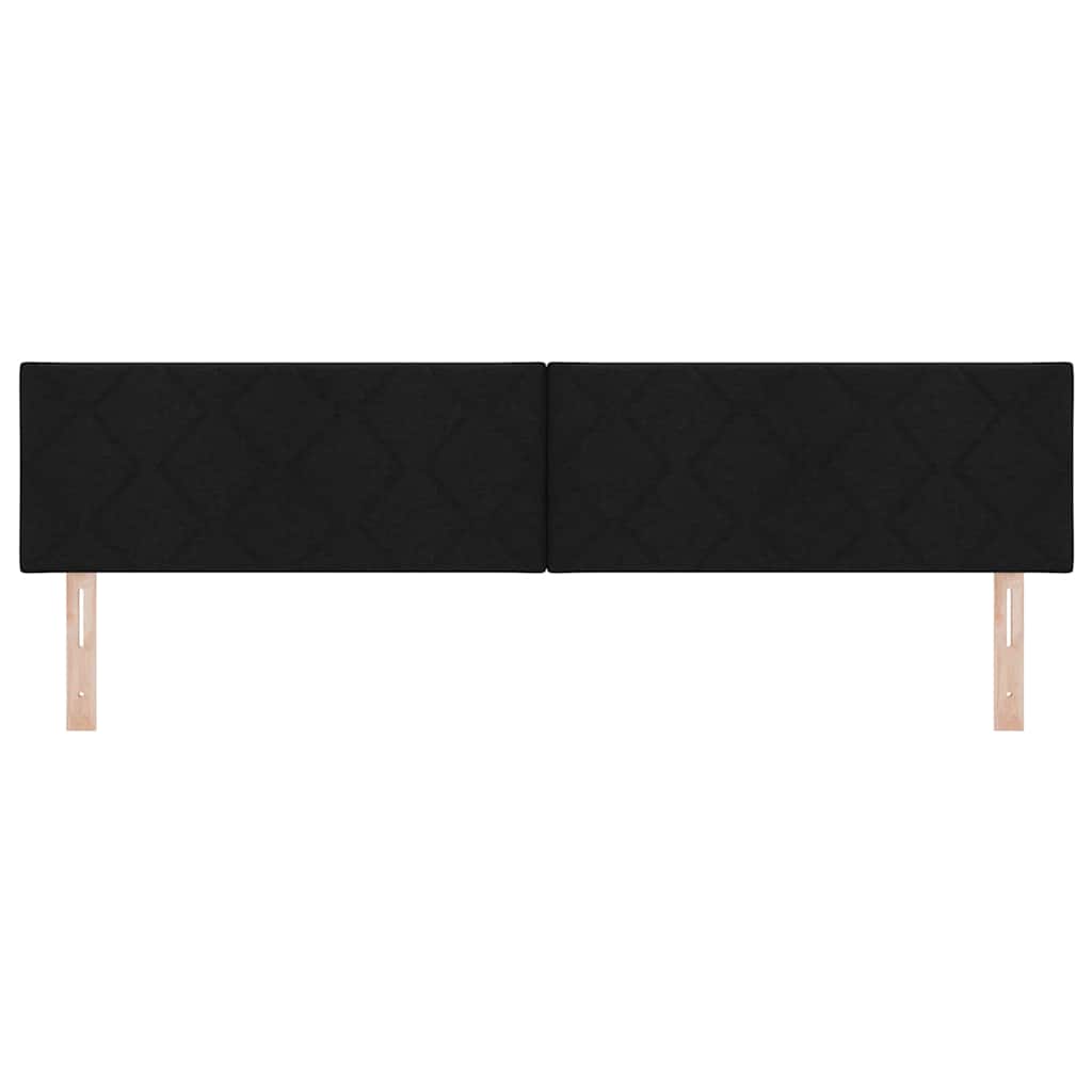 LED Kopfteil Schwarz Stoff