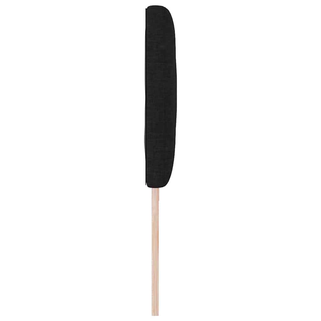LED Kopfteil Schwarz Stoff