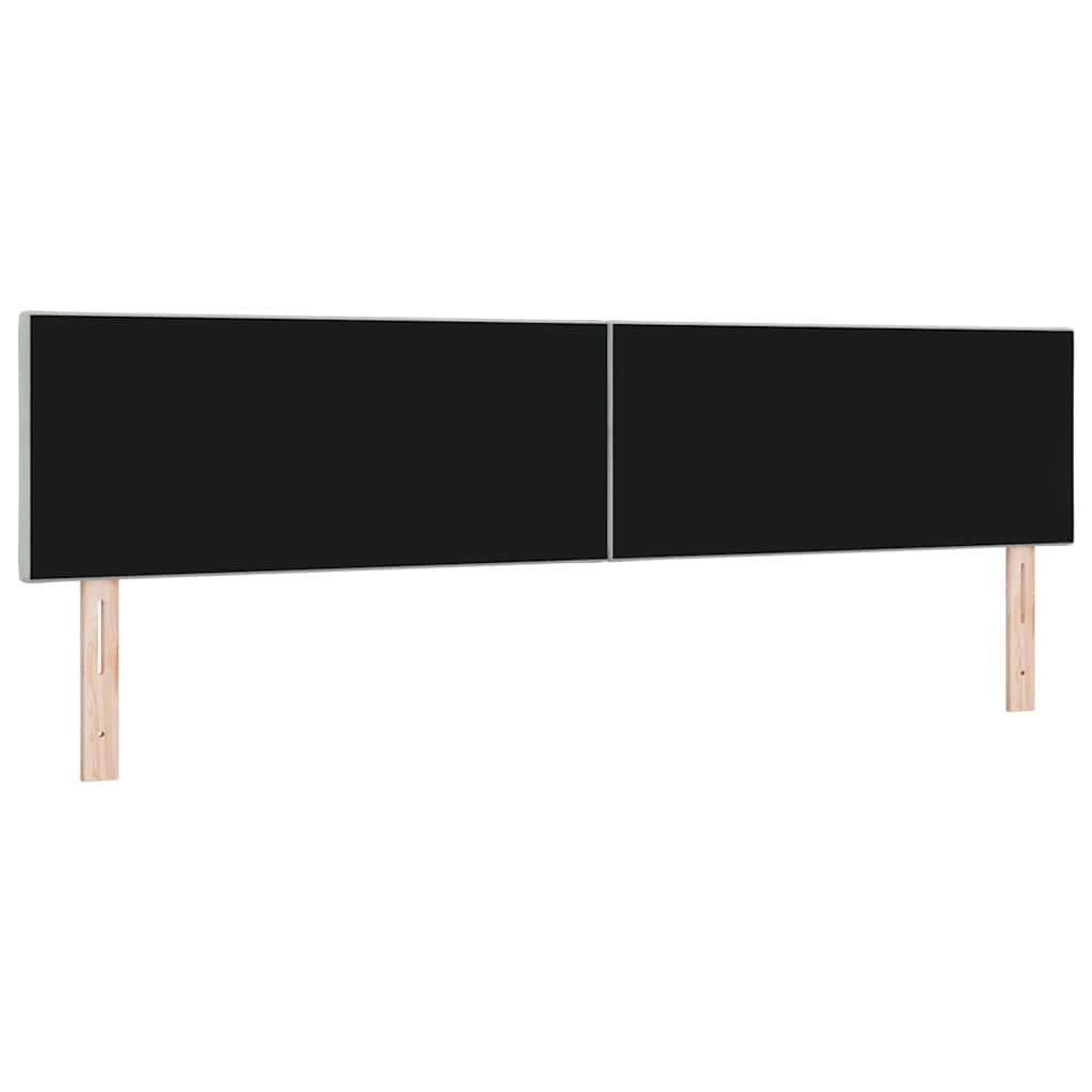 LED Kopfteil Hellgrau 200 cm Samt