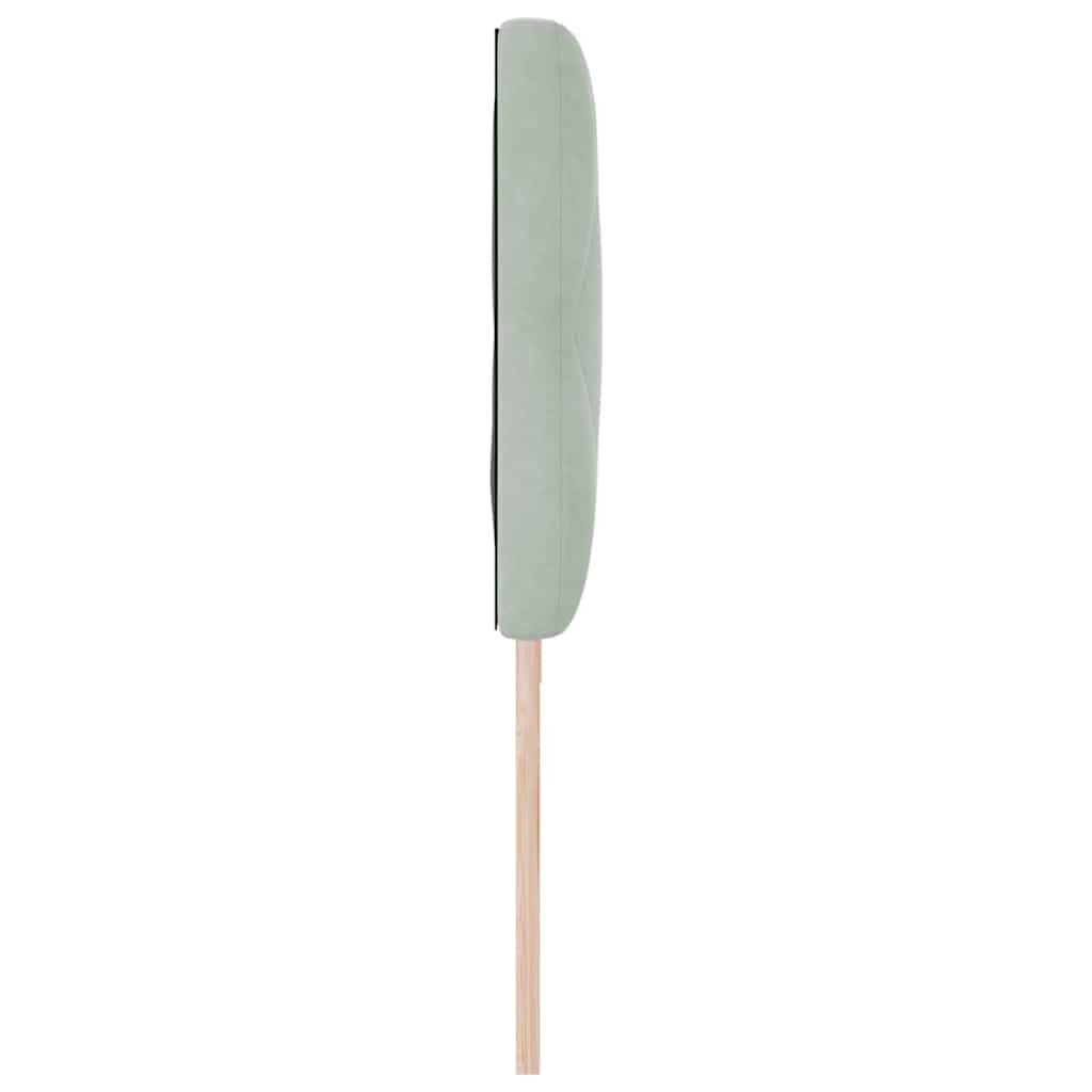 LED Kopfteil Hellgrau 200 cm Samt