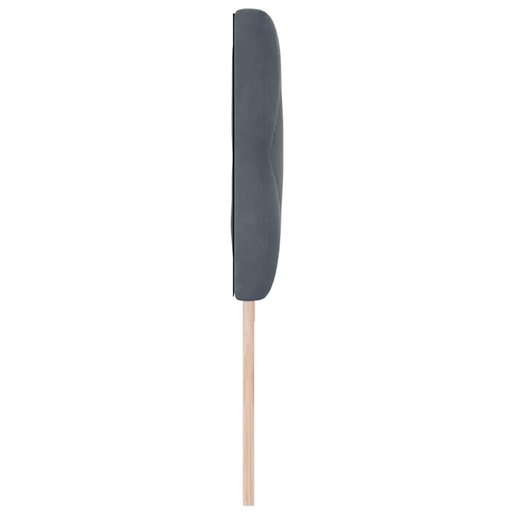 LED Kopfteil Dunkelgrau 200 cm Samt