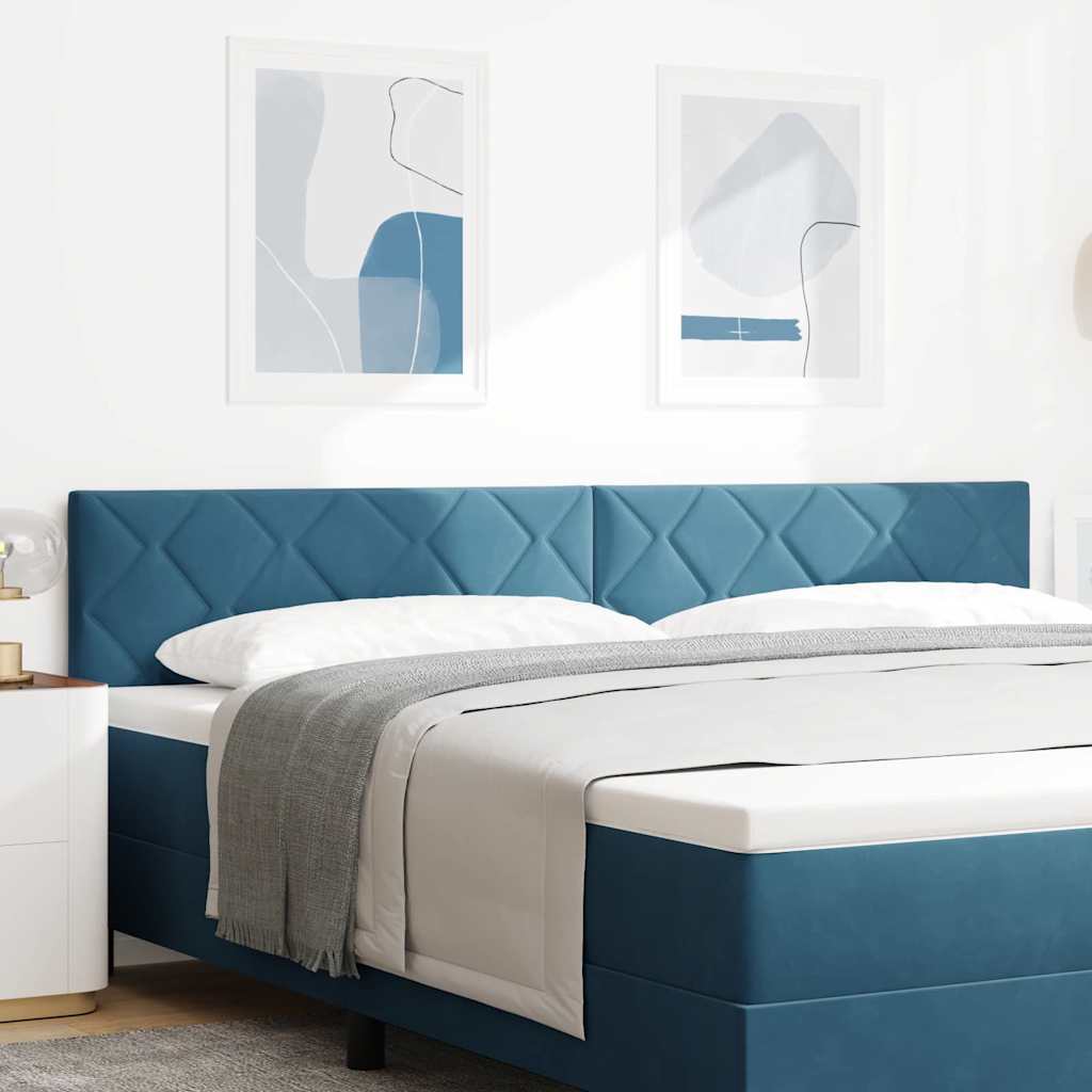LED Kopfteil Dunkelblau 200 cm Samt