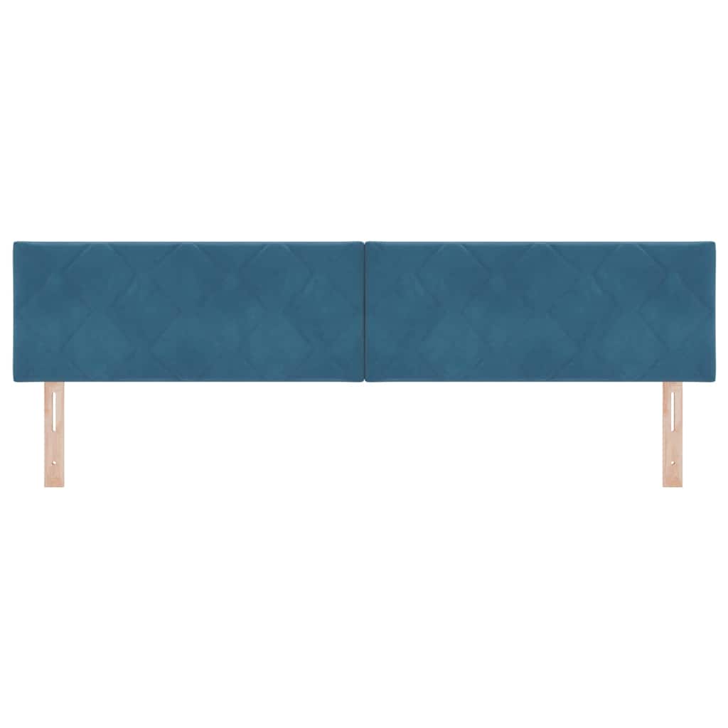 LED Kopfteil Dunkelblau 200 cm Samt