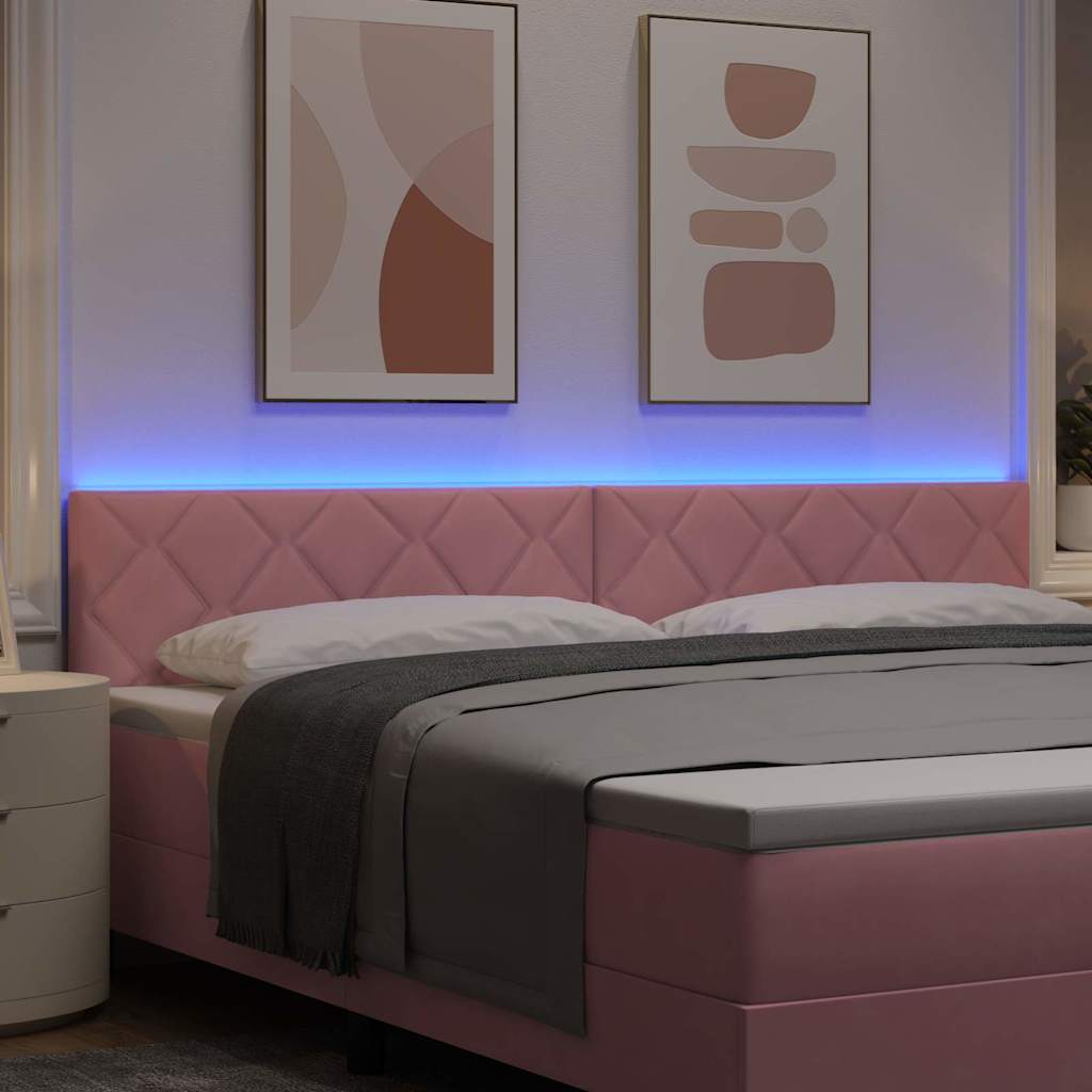 LED Kopfteil Rosa 200 cm Samt