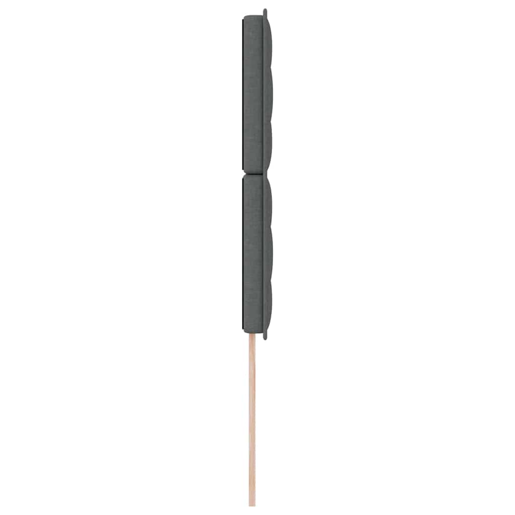 LED Kopfteil mit LED-Lichtleisten Dunkelgrau 80 cm Stoff