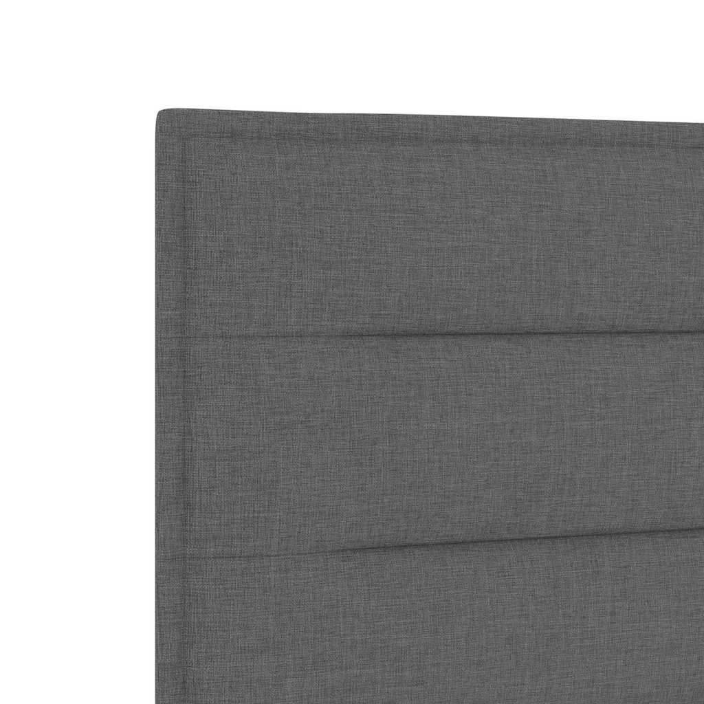 LED Kopfteil mit LED-Lichtleisten Dunkelgrau 144 cm Stoff