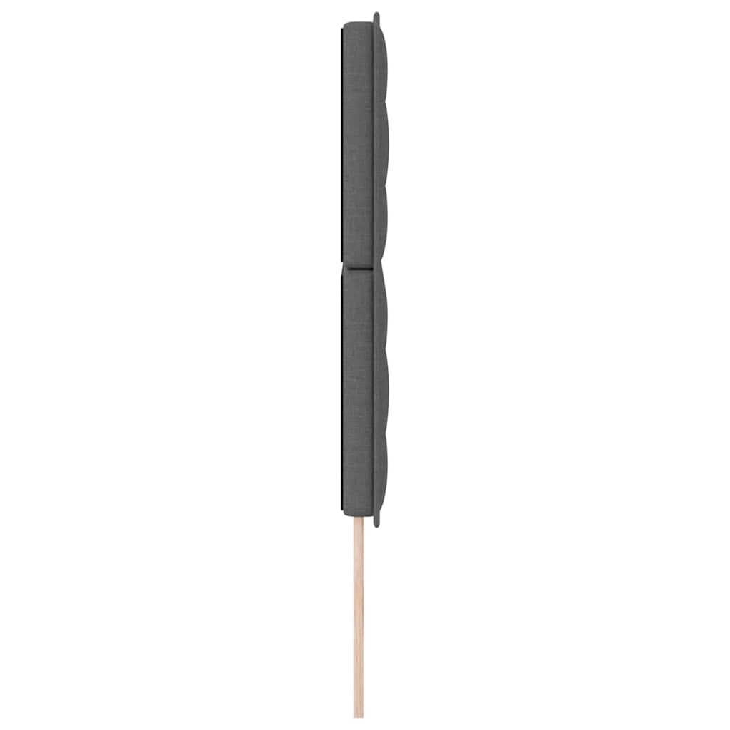 LED Kopfteil mit LED-Lichtleisten Dunkelgrau 144 cm Stoff