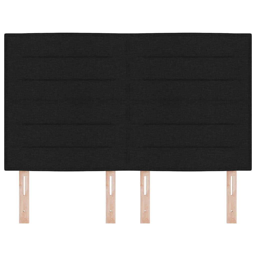 LED Kopfteil mit LED-Lichtleisten Schwarz 144 cm Stoff