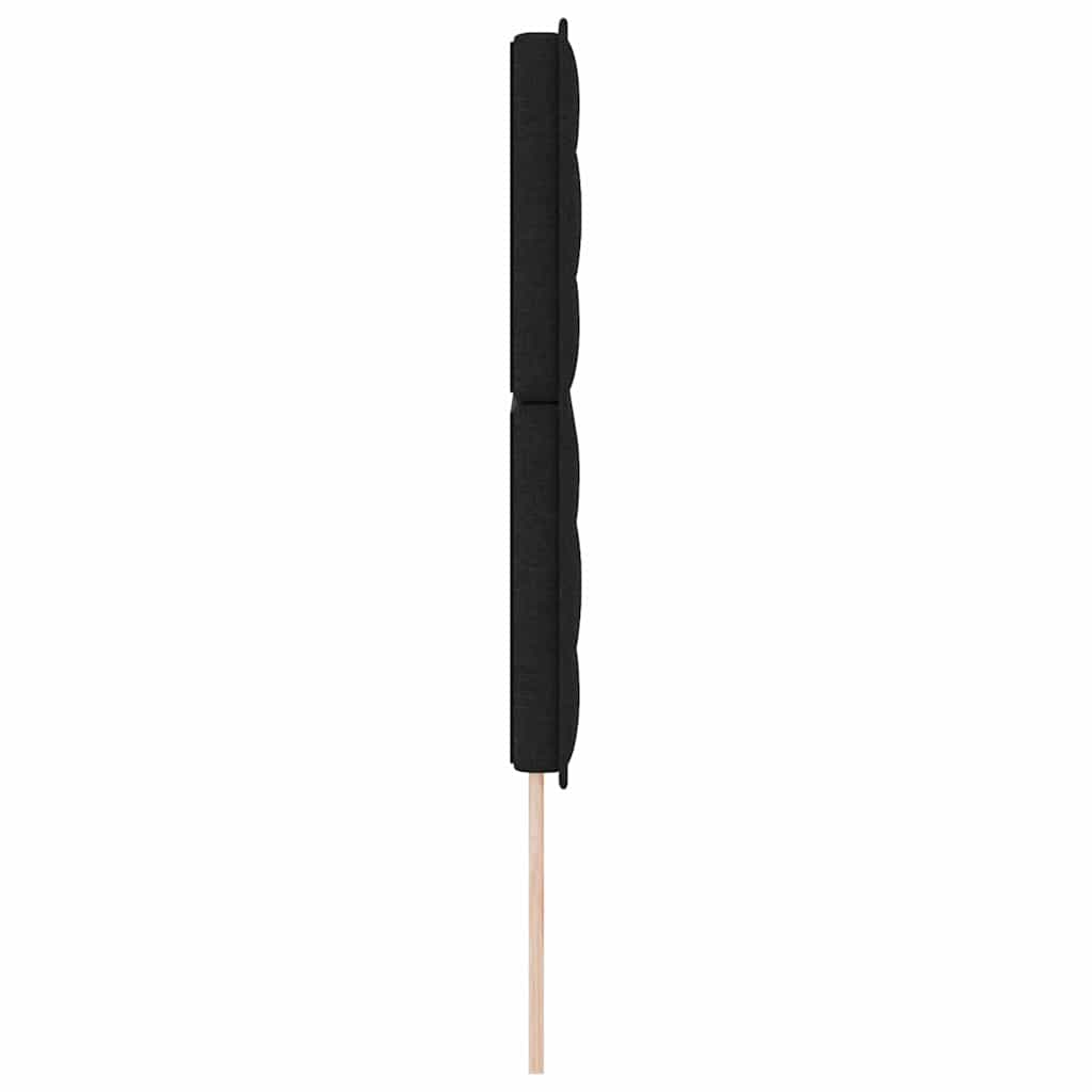 LED Kopfteil mit LED-Lichtleisten Schwarz 144 cm Stoff