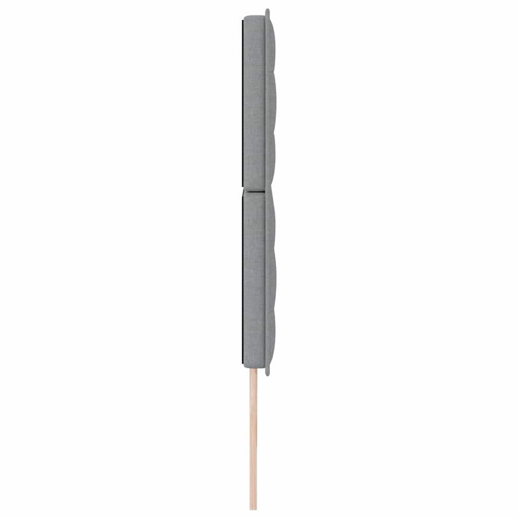 LED Kopfteil mit LED-Lichtleisten Hellgrau 180 cm Stoff