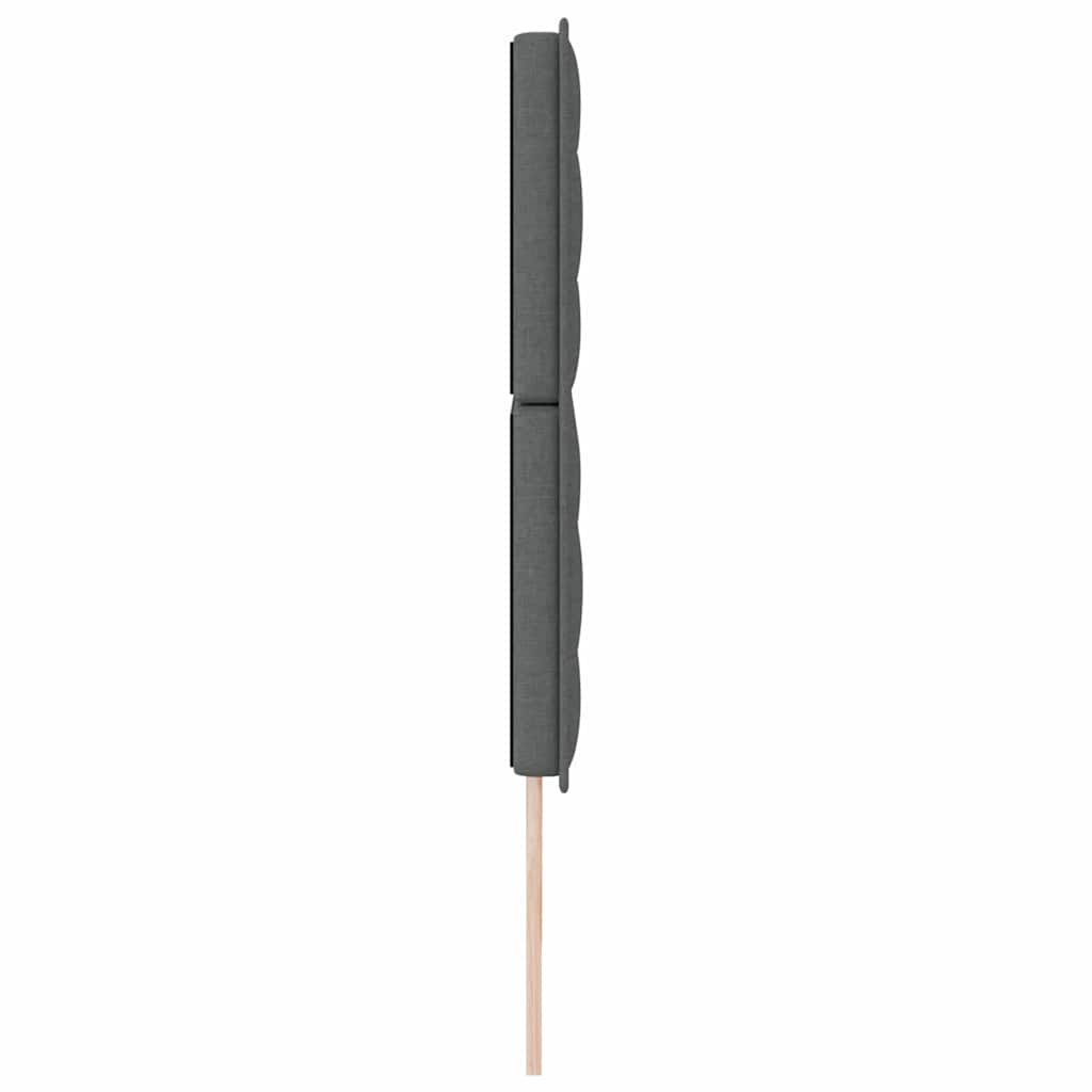 LED Kopfteil mit LED-Lichtleisten Dunkelgrau 180 cm Stoff