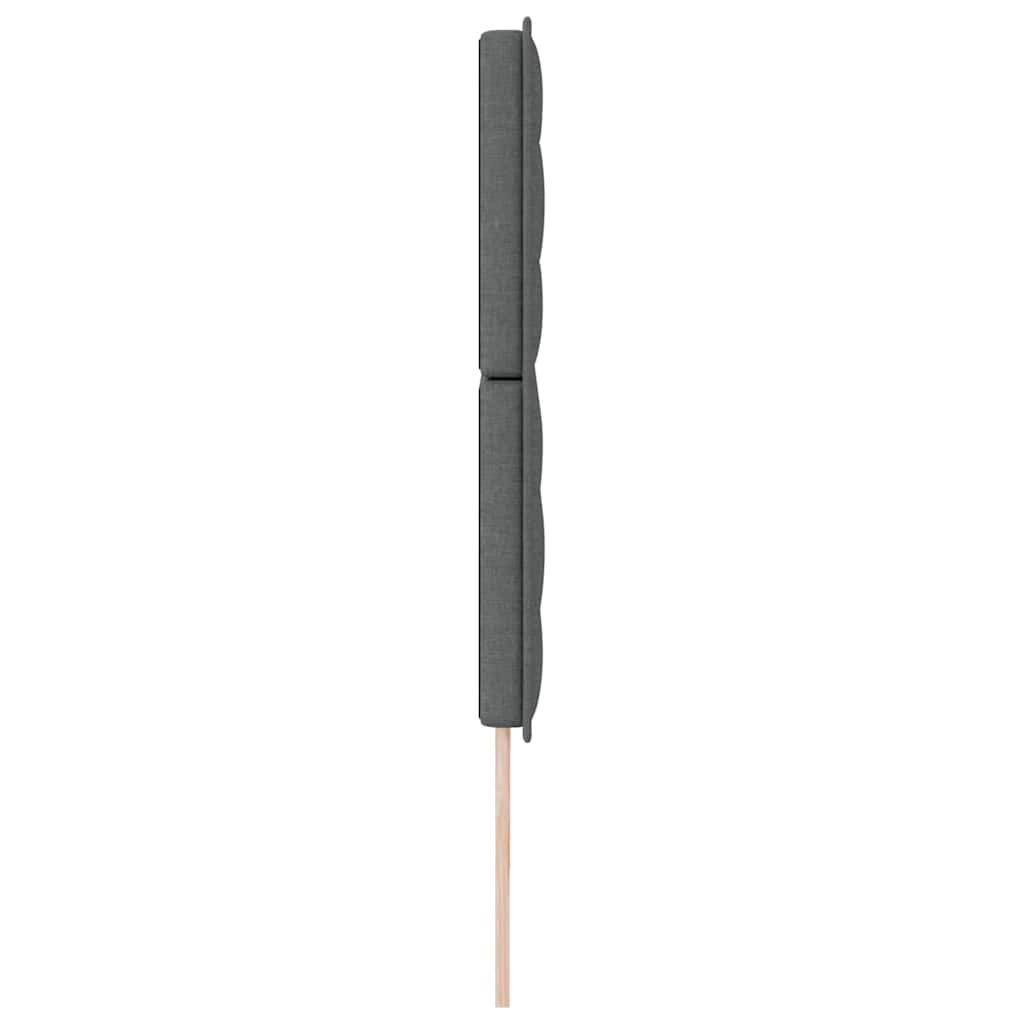 LED Kopfteil mit LED-Lichtleisten Dunkelgrau 200 cm Stoff