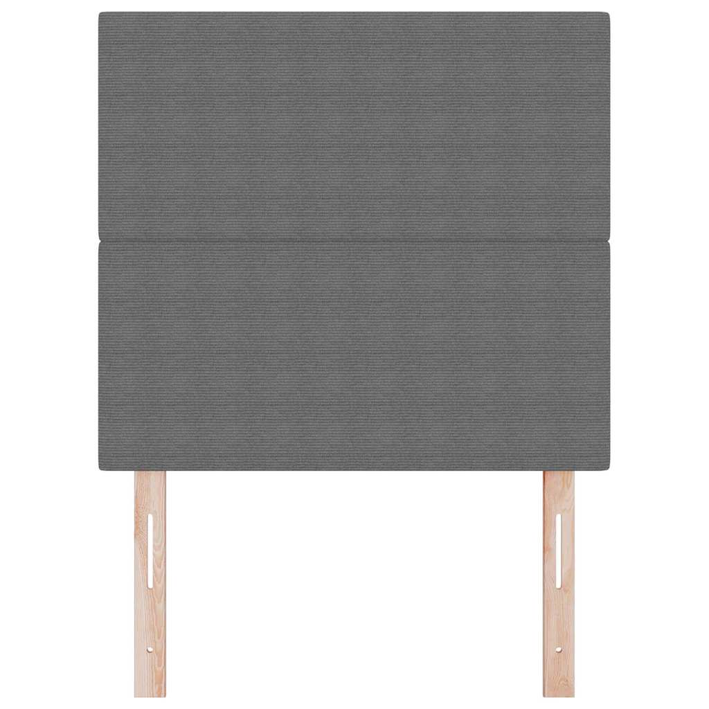 LED Kopfteil mit LED-Lichtleisten Hellgrau 80 cm Cordstoff