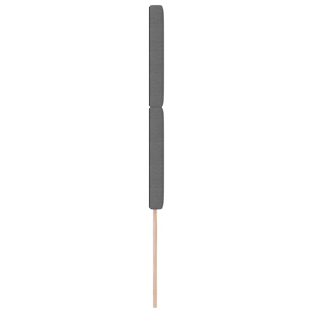 LED Kopfteil mit LED-Lichtleisten Hellgrau 80 cm Cordstoff