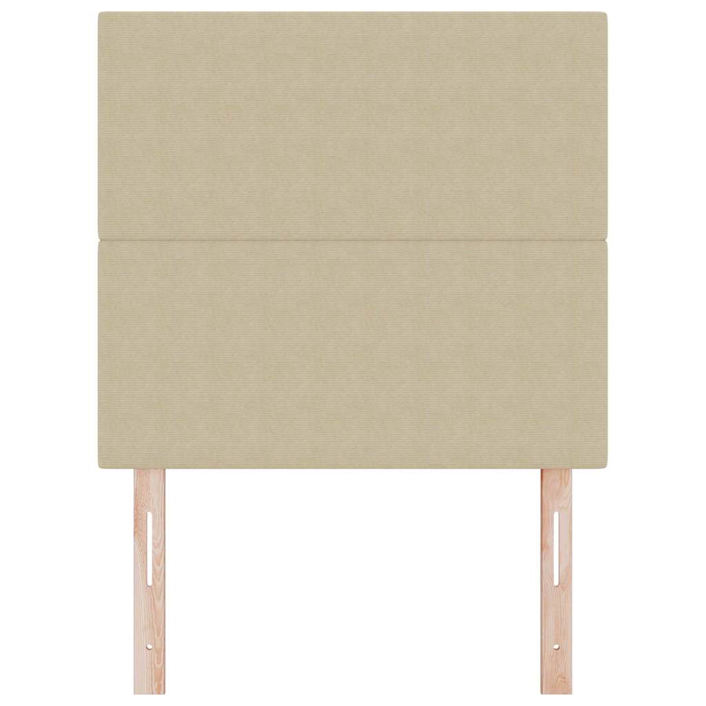 LED Kopfteil mit LED-Lichtleisten Grau-Grün 80 cm Cordstoff