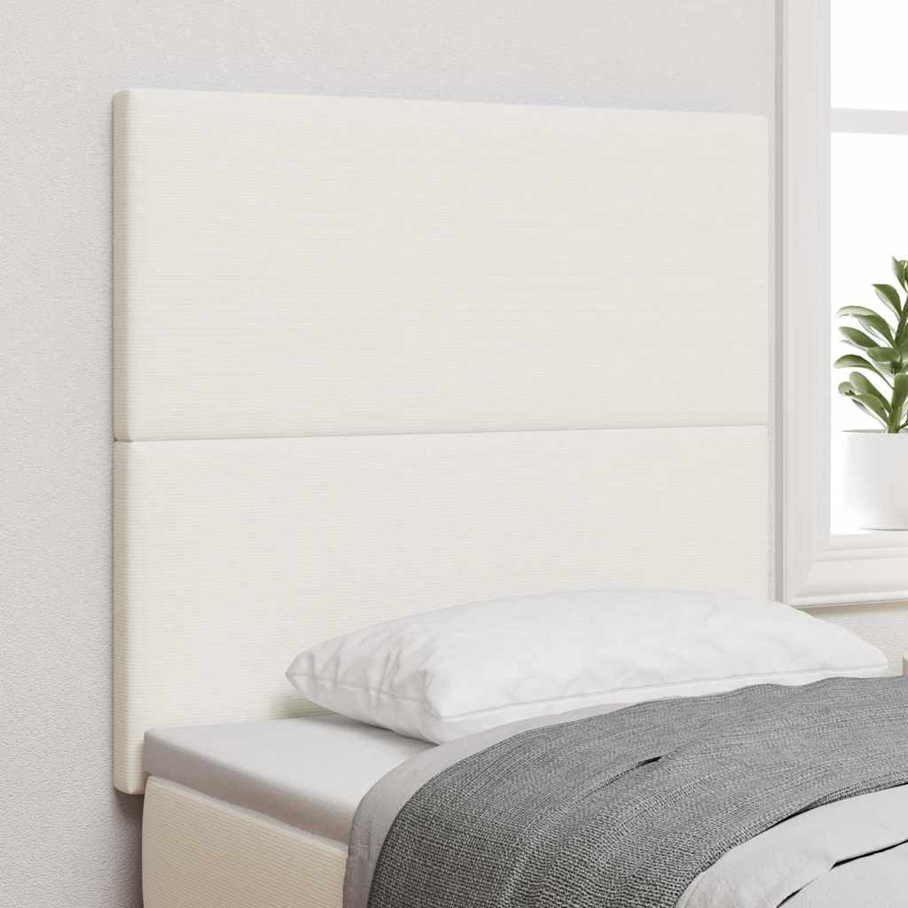 LED Kopfteil mit LED-Lichtleisten Creme 100 cm Cordstoff