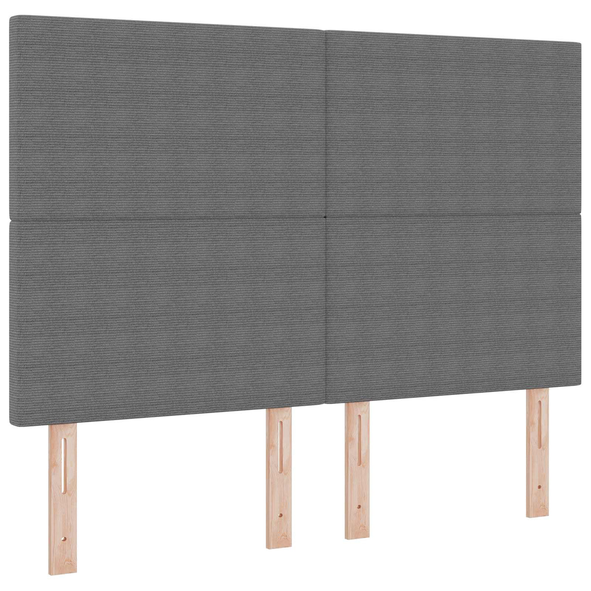 LED Kopfteil mit LED-Lichtleisten Hellgrau 160 cm Cordstoff