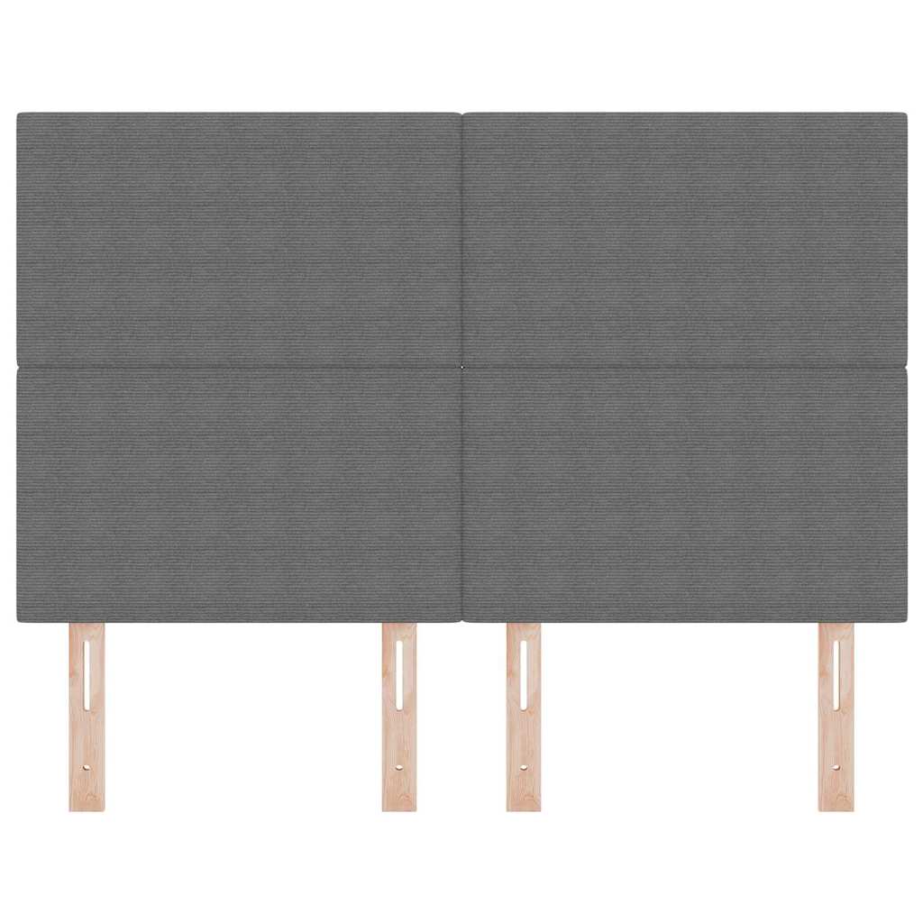 LED Kopfteil mit LED-Lichtleisten Hellgrau 160 cm Cordstoff