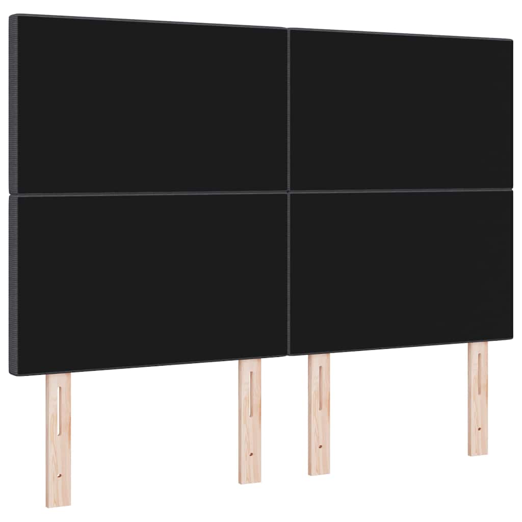 LED Kopfteil mit LED-Lichtleisten Dunkelgrau 160 cm Cordstoff