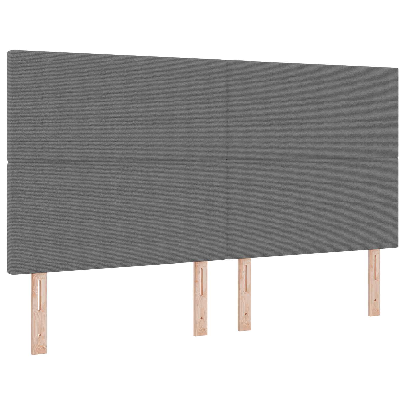 LED Kopfteil mit LED-Lichtleisten Hellgrau 180 cm Cordstoff