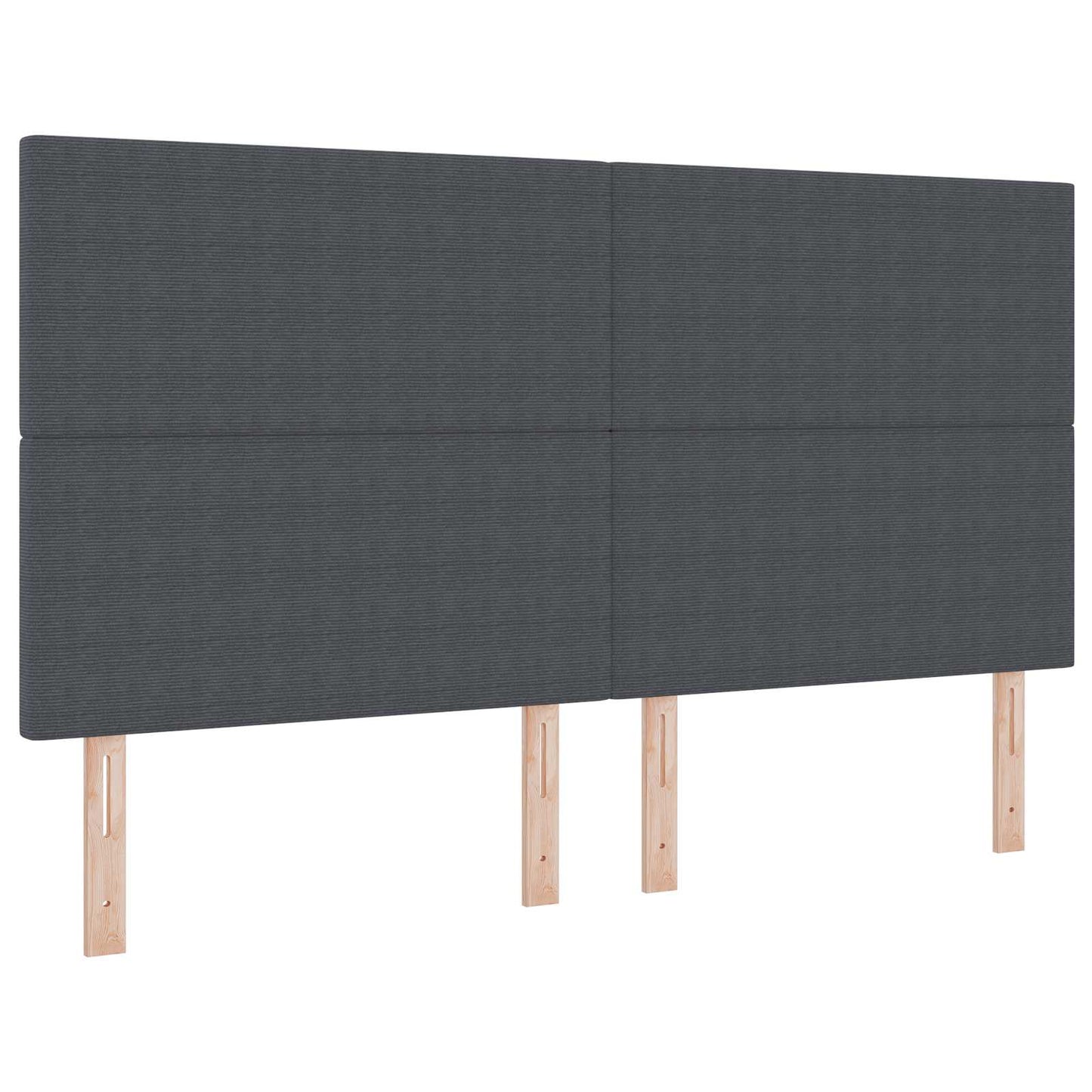 LED Kopfteil mit LED-Lichtleisten Dunkelgrau 180 cm Cordstoff