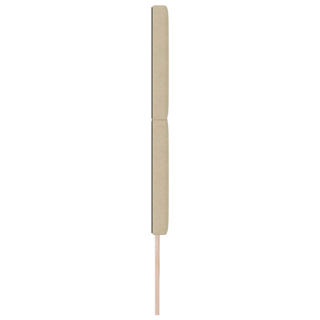 LED Kopfteil mit LED-Lichtleisten Grau-Grün 180 cm Cordstoff
